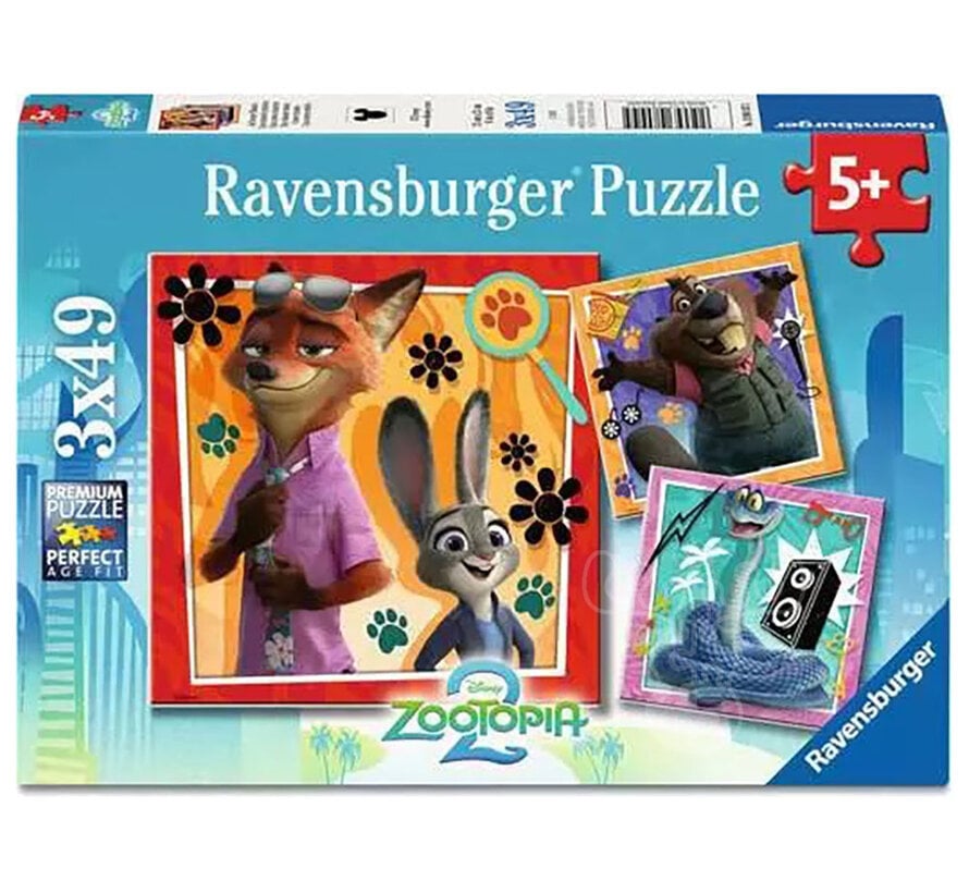 Ravensburger Disney Zootopia 2: A New Mission Puzzle 3 x 49pcs