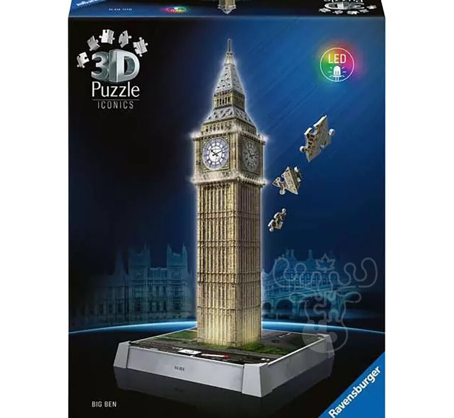 Ravensburger Iconics 3D Big Ben Night Edition Puzzle 216pcs