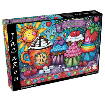 JaCaRou Puzzles JaCaRou Cupcakes & Coffee (Collection NovIA) Puzzle 1000pcs