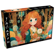 JaCaRou Puzzles FINAL SALE JaCaRou Flowered Fabric Grace (Collection NovIA) Puzzle 1000pcs