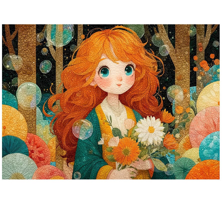 JaCaRou Flowered Fabric Grace (Collection NovIA) Puzzle 1000pcs