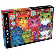 JaCaRou Puzzles JaCaRou Patterned Purr (Collection NovIA) Group Puzzle 1000pcs