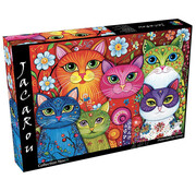 JaCaRou Puzzles JaCaRou Patterned Purr Group (Collection NovIA) Puzzle 1000pcs