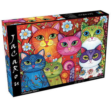 JaCaRou Puzzles JaCaRou Patterned Purr (Collection NovIA) Group Puzzle 1000pcs