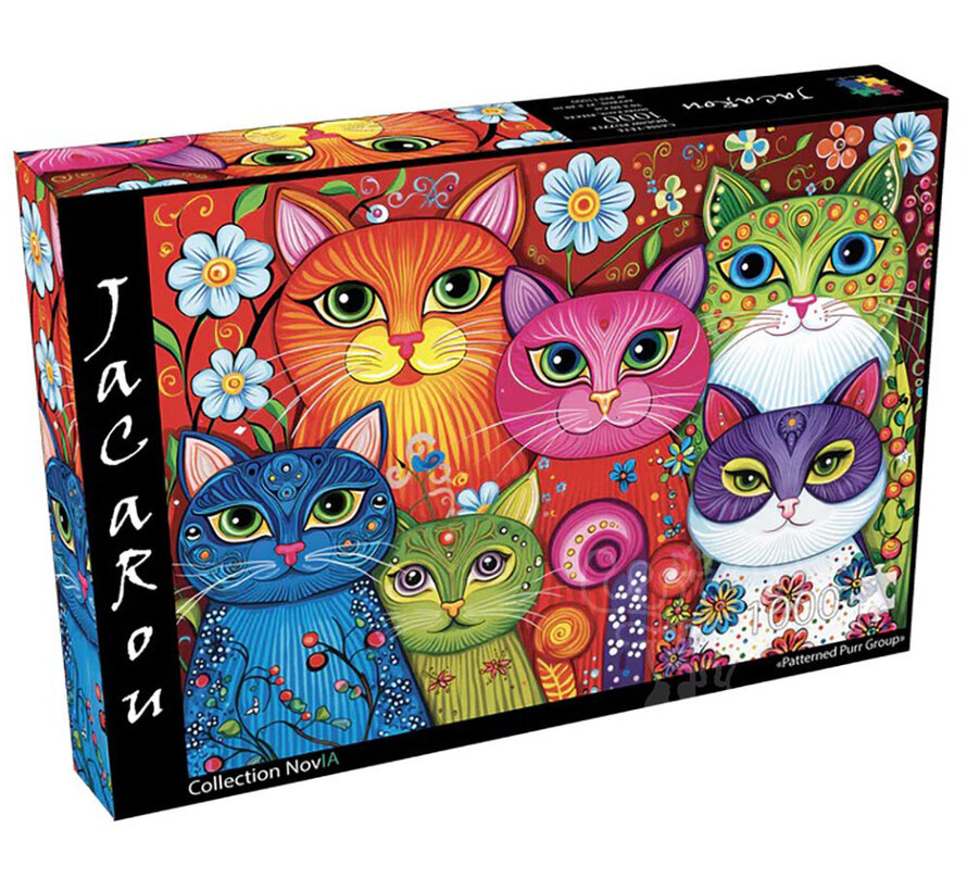 JaCaRou Patterned Purr Group (Collection NovIA) Puzzle 1000pcs