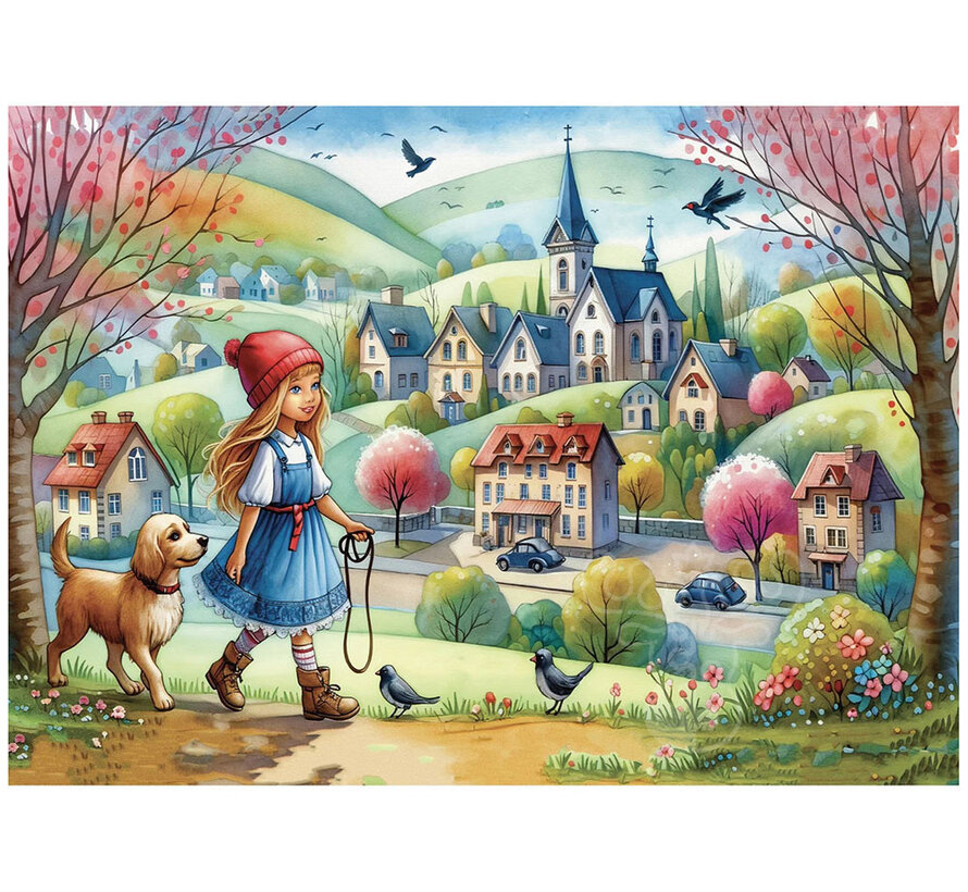 Delfy Walking Toward Home Puzzle 1000pcs