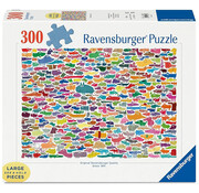 Ravensburger Ravensburger 387 Dogs & One Cat Large Format Puzzle 300pcs