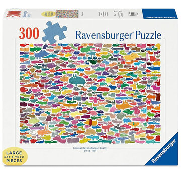 Ravensburger Ravensburger 387 Dogs & One Cat Large Format Puzzle 300pcs