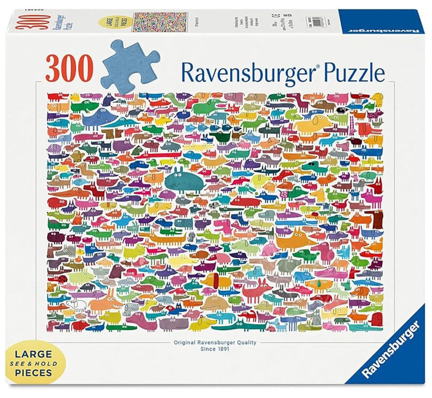 Ravensburger 387 Dogs & One Cat Large Format Puzzle 300pcs
