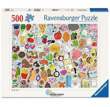 Ravensburger Ravensburger Cute Kawaii Chaos Puzzle 500pcs World Jigsaw Puzzle Championship 2025