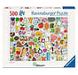 Ravensburger Cute Kawaii Chaos Puzzle 500pcs World Jigsaw Puzzle Championship 2025