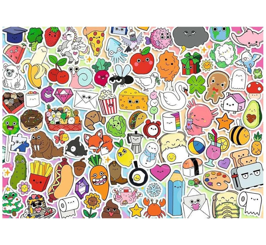 Ravensburger Cute Kawaii Chaos Puzzle 500pcs World Jigsaw Puzzle Championship 2025