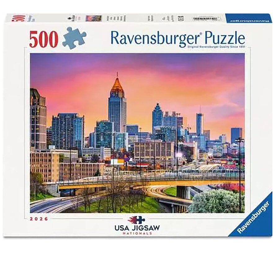 Ravensburger Atlanta Skyline at Dusk Puzzle 500pcs USA JPA Nationals 2026