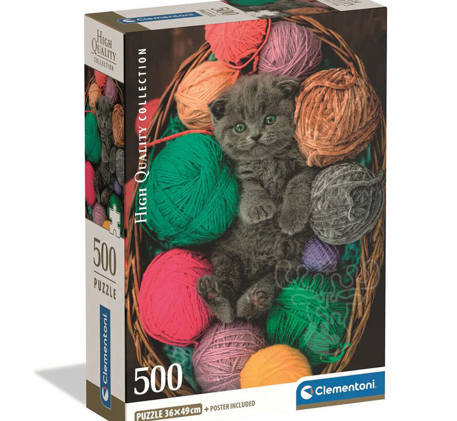 Clementoni Fluffy Kitten Puzzle 500pcs