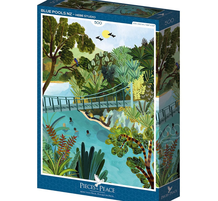 Pieces & Peace Blue Pools NZ Puzzle 500pcs