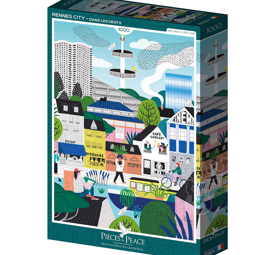Pieces & Peace Rennes City Puzzle 1000pcs