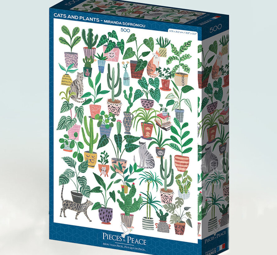 Pieces & Peace Cats and Plants Puzzle 500pcs