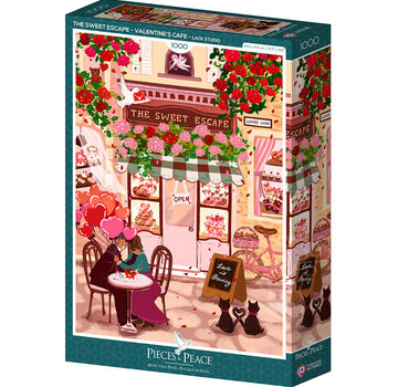 Pieces & Peace Pieces & Peace The Sweet Escape - Valentine's Cafe Puzzle 1000pcs