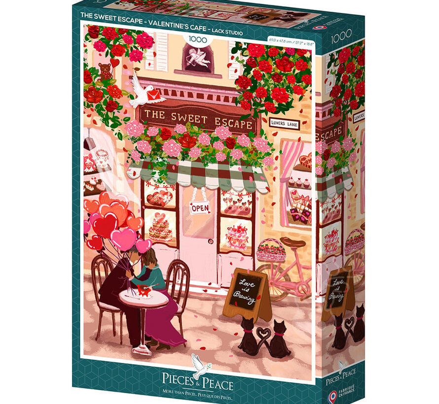 Pieces & Peace The Sweet Escape - Valentine's Cafe Puzzle 1000pcs