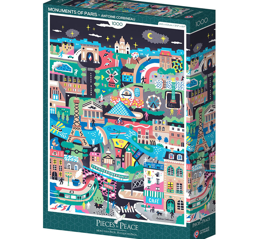 Pieces & Peace Monuments of Paris Puzzle 1000pcs