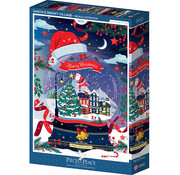 Pieces & Peace Pieces & Peace Santa's Snowy Village Puzzle 500pcs