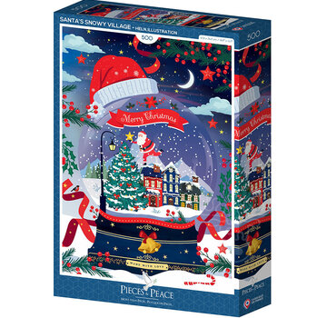 Pieces & Peace Pieces & Peace Santa's Snowy Village Puzzle 500pcs