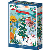 Pieces & Peace Pieces & Peace Skating into Christmas Joy Puzzle 500pcs
