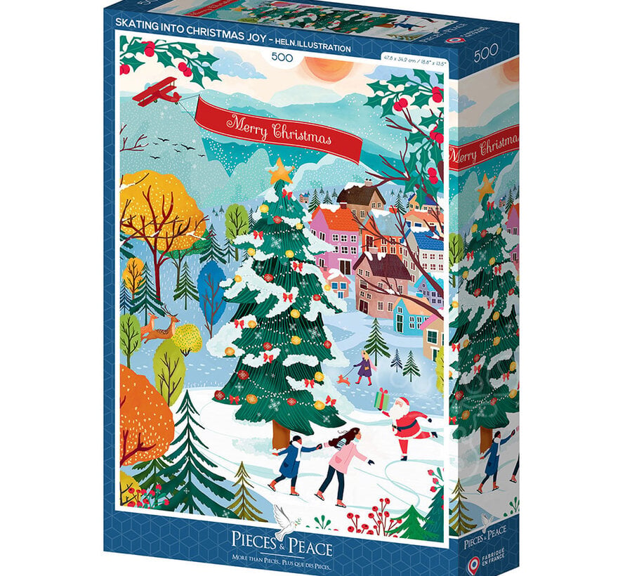 Pieces & Peace Skating into Christmas Joy Puzzle 500pcs