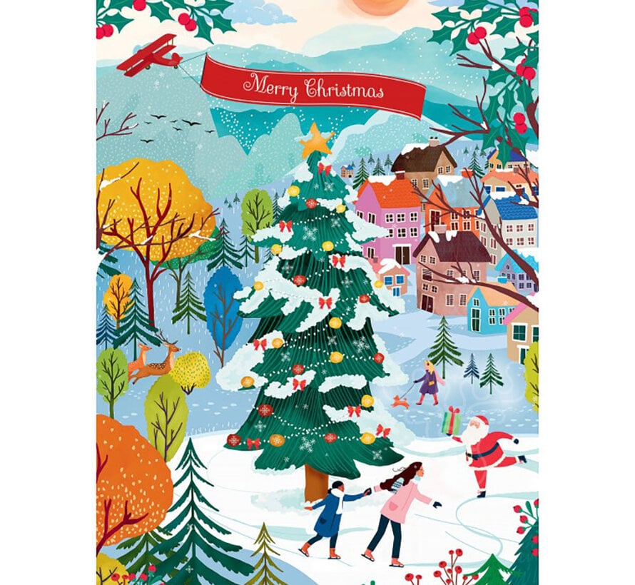 Pieces & Peace Skating into Christmas Joy Puzzle 500pcs