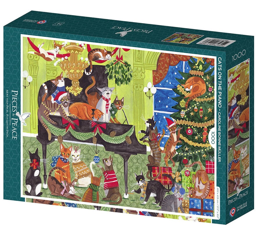 Pieces & Peace Cats on the Piano Puzzle 1000pcs