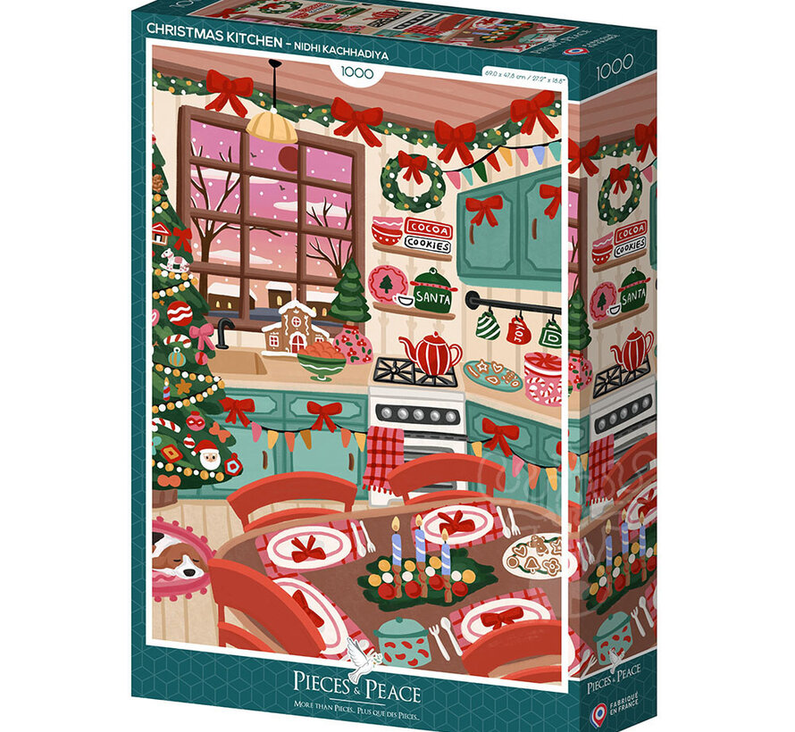 Pieces & Peace Christmas Kitchen Puzzle 1000pcs