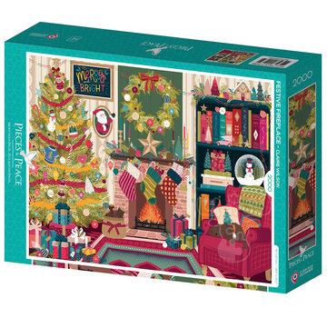 Pieces & Peace Pieces & Peace Festive Fireplace Puzzle 2000pcs