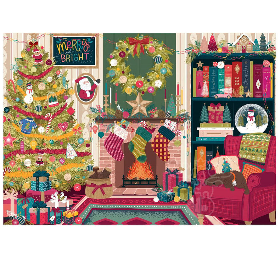 Pieces & Peace Festive Fireplace Puzzle 2000pcs