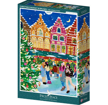 Pieces & Peace Pieces & Peace Christmas Market in Bruges (Marche De Noel A Bruges) Puzzle 1000pcs