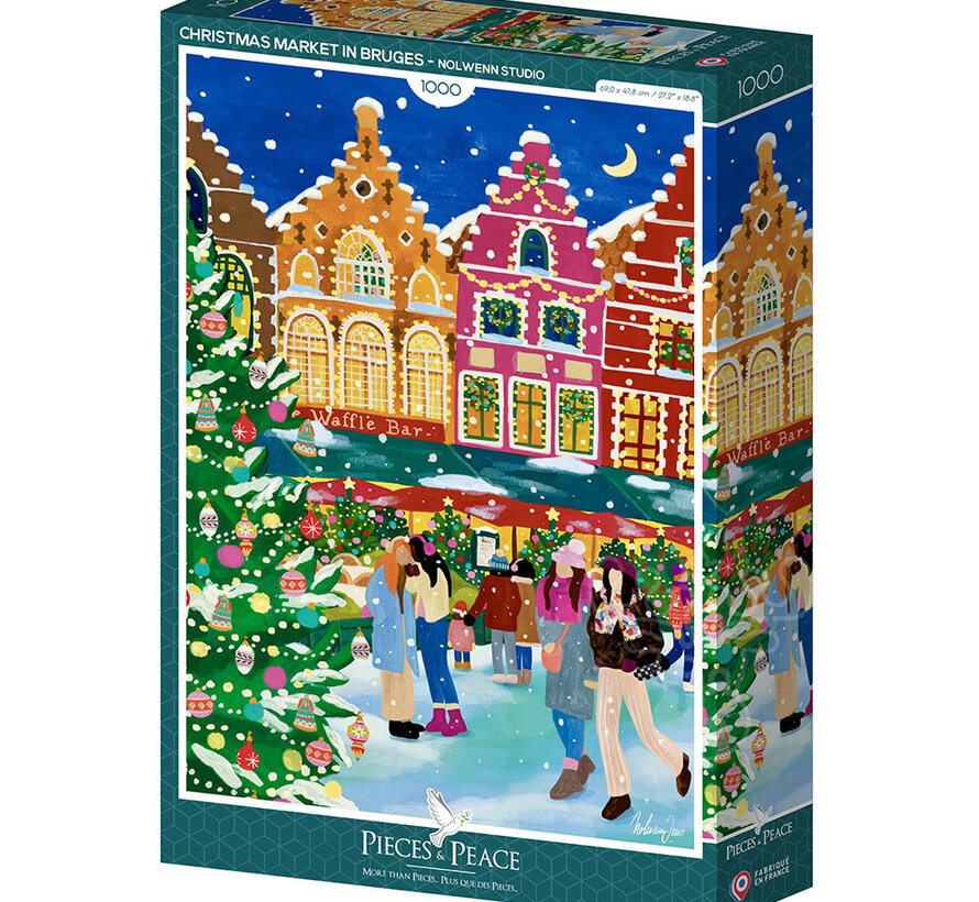 Pieces & Peace Christmas Market in Bruges (Marche De Noel A Bruges) Puzzle 1000pcs
