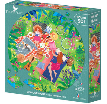Pieces & Peace Pieces & Peace Le Pique Nique Round Puzzle 501pcs