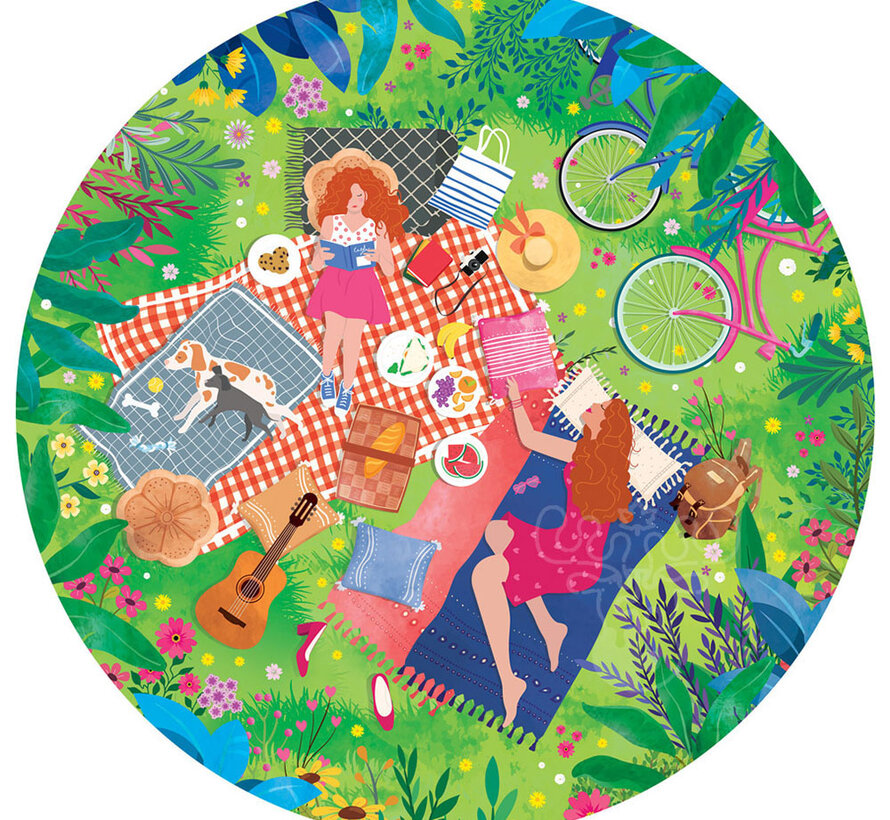 Pieces & Peace Le Pique Nique Round Puzzle 501pcs