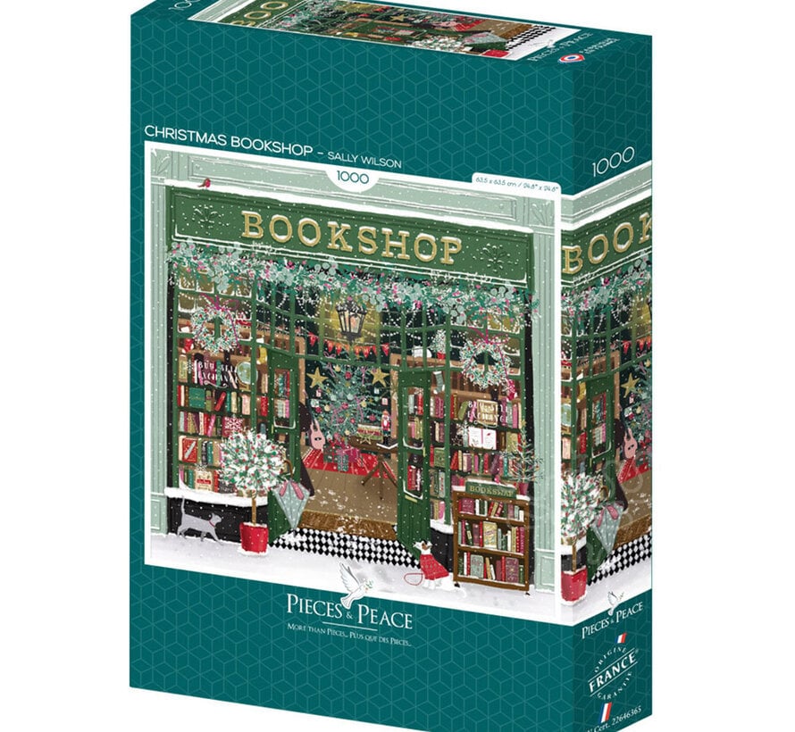 Pieces & Peace Christmas Bookshop Puzzle 1000pcs