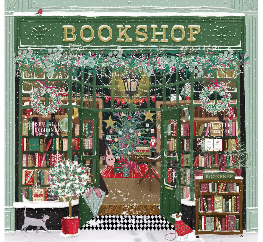 Pieces & Peace Christmas Bookshop Puzzle 1000pcs