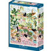 Pieces & Peace Pieces & Peace Botanical Cats Puzzle 500pcs