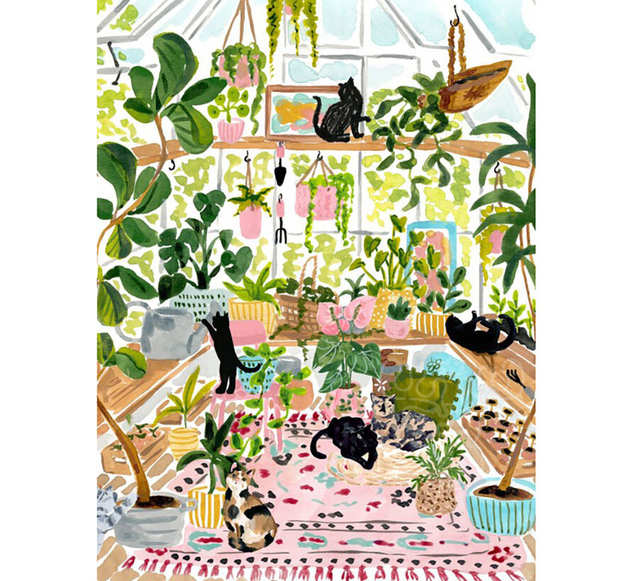 Pieces & Peace Botanical Cats Puzzle 500pcs