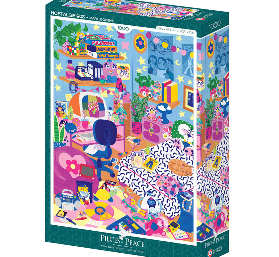 Pieces & Peace 90s Nostalgia (Nostalgie 90s) Puzzle 1000pcs