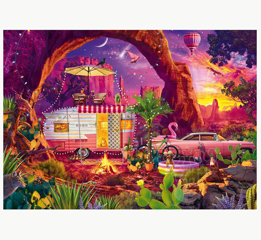Schmidt Jeff Haynie - Camping in the Desert Puzzle 1000pcs - Import