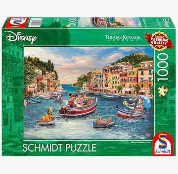 Schmidt Schmidt Thomas Kinkade - Disney Mickey & Minnie in Italy Puzzle 1000pcs - Import