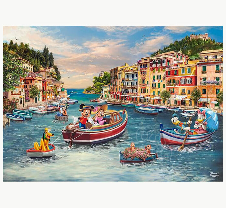 Schmidt Thomas Kinkade - Disney Mickey & Minnie in Italy Puzzle 1000pcs - Import