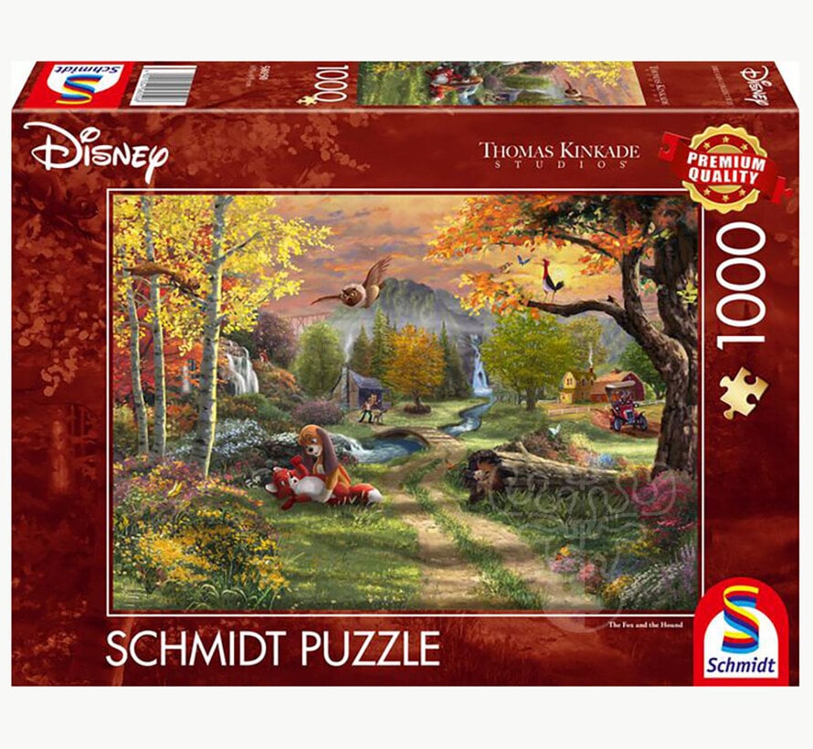 Schmidt Thomas Kinkade - Disney Fox and Hound Puzzle 1000pcs - Import