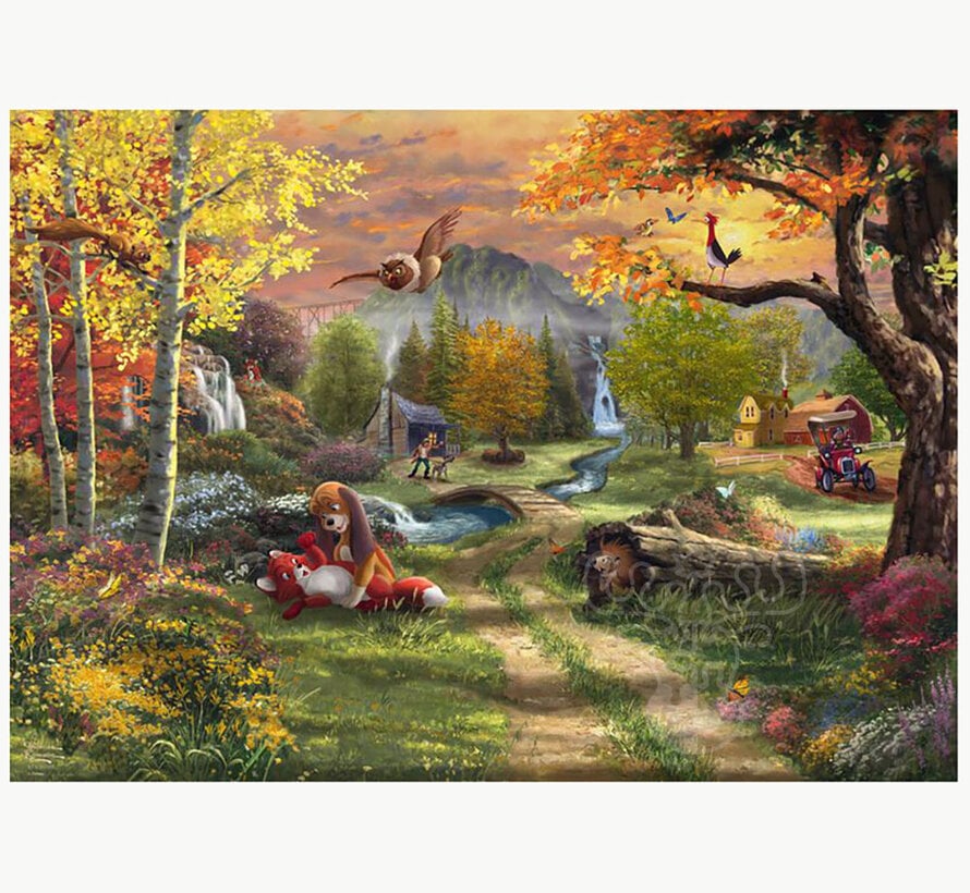 Schmidt Thomas Kinkade - Disney Fox and Hound Puzzle 1000pcs - Import