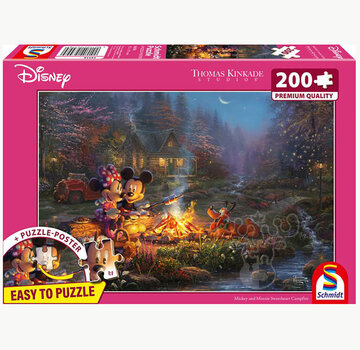 Schmidt Schmidt Mickey and Minnie Sweetheart Campfire Puzzle 200pcs - Import