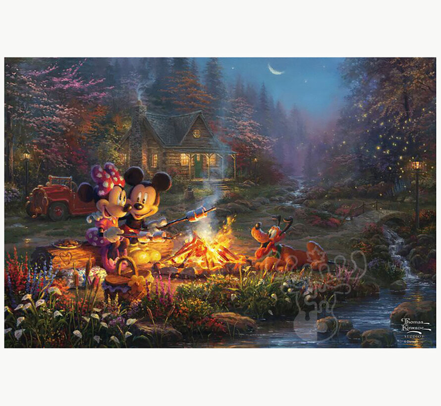 Schmidt Mickey and Minnie Sweetheart Campfire Puzzle 200pcs - Import