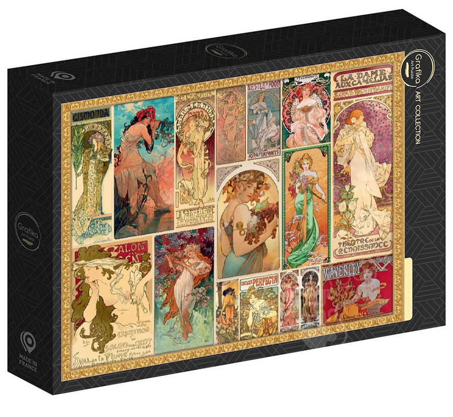 Grafika Alfons Mucha - Collage Puzzle 2000pcs